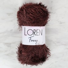 Urfakent Loren Furry Kahverengi El Örgü Ipi - RF093 - 34064