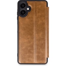 Epilons Galaxy A06 Kılıf Flip Cover - Taba