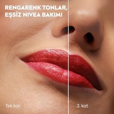 Nıvea SPF30 Kırmızı Renkli Dudak Bakım Kremi,4,8gr,24 Saat Nemlendirme,e Vitamini,organik Badem Yağı,shea Yağı,dudak ve Yanaklar Için,allık Etkisi,mineral Yağı Bulunmaz