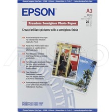 Epson A3 251GRAM 20'li Premium Semigloss Fotoğraf Kağıdı S041334
