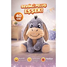 Trust Store Sevimli Eşek Peluş Oyuncak 40 cm Büyük Boy, Sarılmalık Yumuşak Pelüş