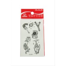 Zero Land Nrzsnt Astronot Tattoo Dövme Sticker - Beyaz