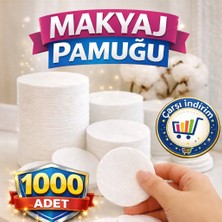Nistabolje Makyaj Temizleme Pamuğu %100 Doğal Yumuşak Dokulu 1000 Adet Hassas Ciltler İçin