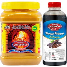 Bozkırlı Çavuşoğlu Odun Ateşinde Çifte Kavrulmuş Kepeksiz Bozkır Tahini 930 gr + Keçibozynuzu Harnup Pekmezi 1000 gr