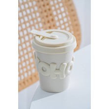 Acar 8476 Ruby Silikon Kapaklı Bardak White - 380 ml