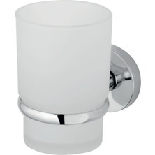 Feyza Design Şeffaf Chrome Diş Fırçalık, Modern ve Şık Tasarım