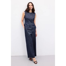 Sateen Livia Pantolon - Lacivert