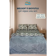 Uysal Yorgan Welsoft 5 Boyutlu Çift Kişilik Uyku Seti GRİ