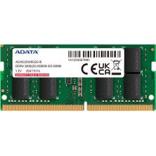 Adata 8gb Ddr4 3200MHZ 260PIN 1.2V Notebook Ram