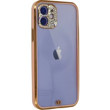 Epilons Iphone 12 Kılıf Liva Taşlı Silikon - Pembe