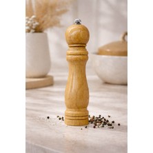 Feyza Design Bambu Gövdeli Ahşap Tuz ve Karabiber Değirmeni, Manuel Baharat Öğütücü