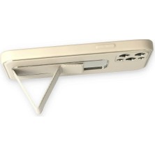 Epilons Iphone 12 Kılıf Coco Deri Standlı Kapak - Beyaz