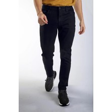 Lee Cooper Jack Erkek Slım Dar Kesim Yüksek Bel Dar Paça Jean Pantolon Siyah