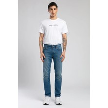 Lee Cooper Jagger Erkek Slım Straıght Dar Kesim Normal Bel Düz Paça Jean Pantolon Mavi