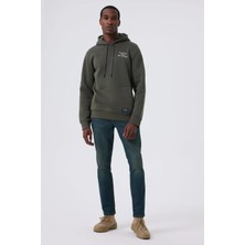 Lee Cooper Jack Erkek Slım Dar Kesim Yüksek Bel Dar Paça Jean Pantolon Yeşil