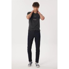 Lee Cooper Jack Erkek Slım Dar Kesim Yüksek Bel Dar Paça Jean Pantolon Mavi