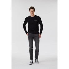 Lee Cooper Jack Erkek Slım Dar Kesim Yüksek Bel Dar Paça Jean Pantolon Gri