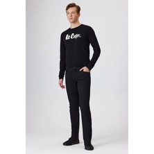 Lee Cooper Jagger Porter Erkek Slım Straıght Dar Kesim Normal Bel Dokuma Pantolon Düz Paça Siyah