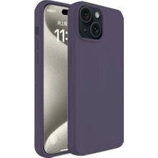 Epilons Iphone 15 Kılıf First Silikon - Mürdüm