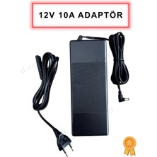 Dunairo 12V 10A Adaptör 12 Volt 10 Amper Plastik Kasa Adaptör Trafo Tırafo Kamera LED Vs.  Çeşitli Cihazlar