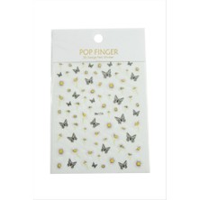 Zero Land Nrzsnt Kelebek Tattoo Dövme Sticker - Sarı