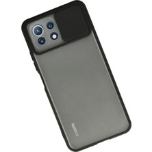 Epilons Mi 11 Lite Kılıf Palm Buzlu Kamera Sürgülü Silikon - Siyah