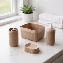 Feyza Design 4'lü Banyo Seti, Şık ve Konforlu Temizlik Için Ideal Seçim
