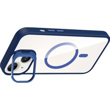 Epilons Iphone 14 Remim Lensli Magsafe Standlı Kapak - Lacivert