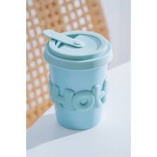 Acar 8476 Ruby Silikon Kapaklı Bardak Blue - 380 ml