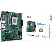 ASUS PRO A620M-C-CSM AMD A620 AM5 DDR5 6400 DP HDMI DVI Analog Çift M2 USB3.2 AURA RGB COM PCI mATX