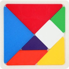 Lina Hobby 18 cm Yeni Nesil Üretim Renkli Tangram - Tamamı 3D Baskı Zeka Oyunu Seti