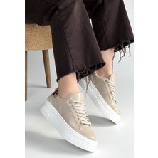 Hatıra Kutusu Jetan Bej Rugan Bağcıklı Spor Ayakkabı - Lisinya