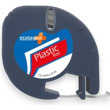 Dymo Letratag Muadili Ecotagplus Şerit Etiket Plastik Kırmızı 12 mm x 4 mt