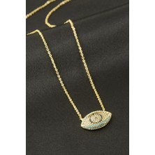 Zero Land Nrzsnt Göz Zirkon Taşlı Kolye - Sarı