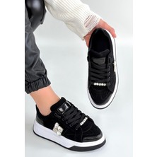 Kyops Ceans Siyah Süet Bağcıklı Spor Ayakkabı - Lisinya