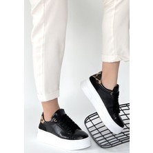 Getittir Jetan Siyah Rugan Bağcıklı Spor Ayakkabı - Lisinya