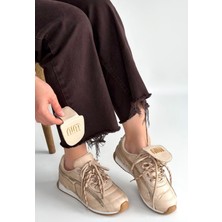 Efe Avm Dissa Bej Cilt Bağcıklı Paraşüt Detaylı Spor Ayakkabı - Lisinya