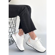 Efe Avm Feort Beyaz Triko Bağcıklı Spor Ayakkabı - Lisinya