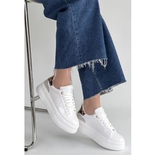 Calperia Jetan Beyaz Rugan Bağcıklı Spor Ayakkabı - Lisinya