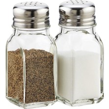 Akıllıelma-Pb Cam Tuzluk Biberlik Metal Kapak Basic 2li 80221