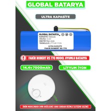 Global Batarya Fakir Robert Rs 770 Uyumlu Robot Süpürge Bataryası 14.4V 7000MAH Li-Ion Pil (Ultra Kapasite)