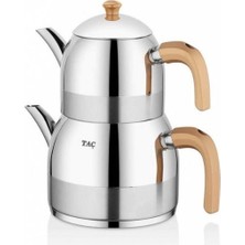 Taç Vanessa Rose Gold Çaydanlık Takımı 18/10 Paslanmaz Çelik 2.50 Litre Alt Demlik 1.40 Litre Üst Demlik