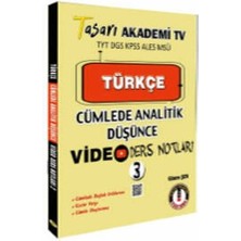 Tasarı Türkçe Cümlede Analitik Video Ders Notları 3