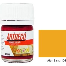 Artdeco Kumaş Boyası Altın Sarısı 102 Renkli 25 ml Su Bazlı Özellikli Boya