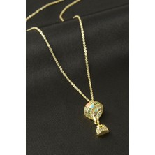 Zero Land Nrzsnt Uçan Balon Zirkon Taşlı Kolye - Sarı