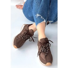 Tp Jeat Kahverengi  Nubuk Bağcıklı Spor Ayakkabı - Lisinya