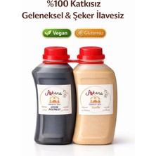 Aşkana Doğal Üzüm Pekmezi & Tahin Seti - %100 Katkısız Geleneksel İkili Şekersiz Saf Lezzet Paketi