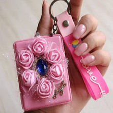 Bontexs Kadın Kişisel Bakım Makyaj Tazeleme, Çanta Süsü, Hediyelik  Anahtarlıklı  Ayna Silikon Bilek Askısı  Anahtarlık