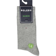 Bolero Erkek Premium Dikişsiz Bambu Çorap Gri Simetri Desen