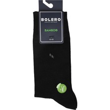 Bolero Erkek Premium Dikişsiz Bambu Çorap Siyah Merdiven Desen